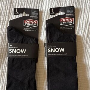 Darn Tough Merino wool snow over the calf socks Large